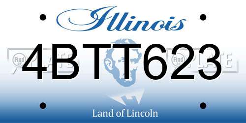 4BTT623 Illinois License Plate