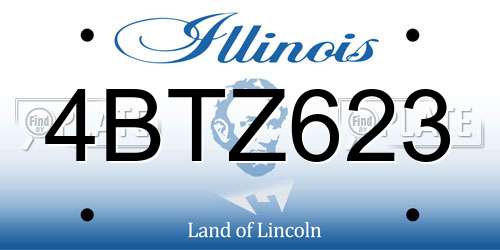 4BTZ623 Illinois License Plate