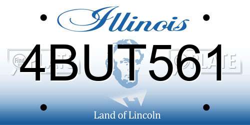 4BUT561 Illinois License Plate