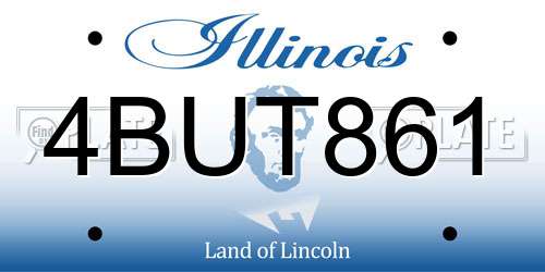 4BUT861 Illinois License Plate