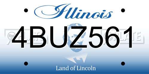 4BUZ561 Illinois License Plate