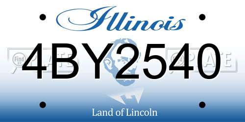 4BY2540 Illinois License Plate