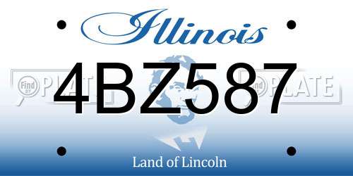 4BZ587 Illinois License Plate