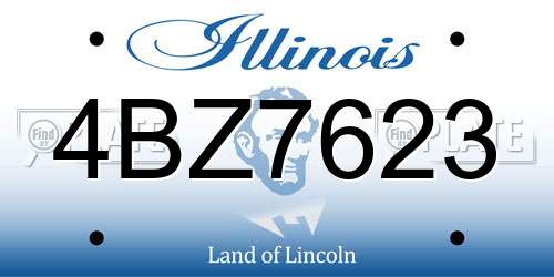 4BZ7623 Illinois License Plate