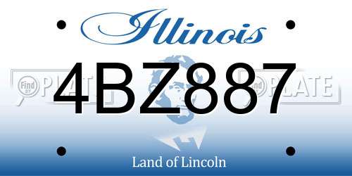 4BZ887 Illinois License Plate