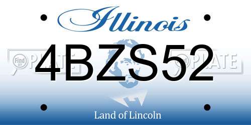 4BZS52 Illinois License Plate