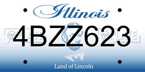 4BZZ623 Illinois License Plate