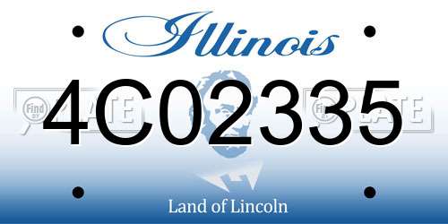 4C02335 Illinois License Plate