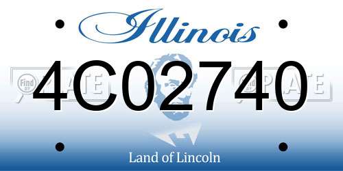 4C02740 Illinois License Plate