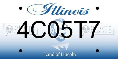 4C05T7 Illinois License Plate