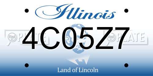 4C05Z7 Illinois License Plate