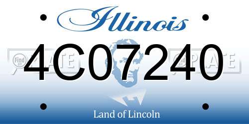 4C07240 Illinois License Plate