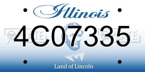 4C07335 Illinois License Plate