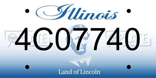 4C07740 Illinois License Plate