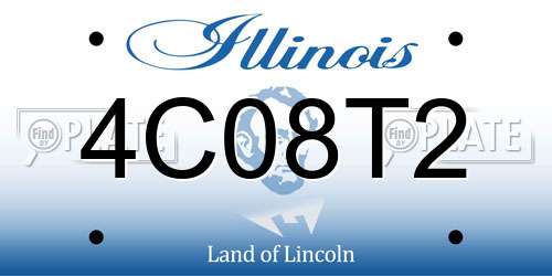 4C08T2 Illinois License Plate