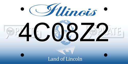 4C08Z2 Illinois License Plate