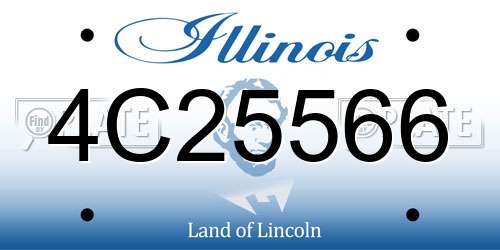 4C25566 Illinois License Plate