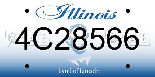 4C28566 Illinois License Plate