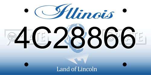 4C28866 Illinois License Plate