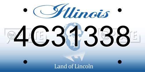 4C31338 Illinois License Plate