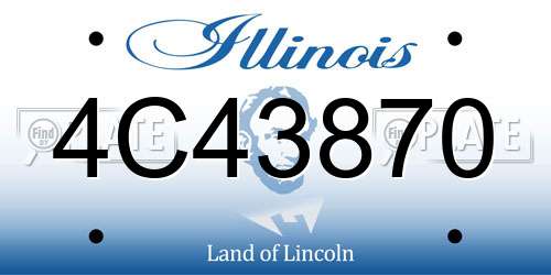 4C43870 Illinois License Plate