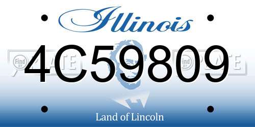 4C59809 Illinois License Plate