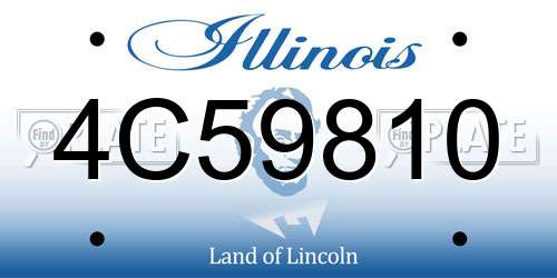 4C59810 Illinois License Plate
