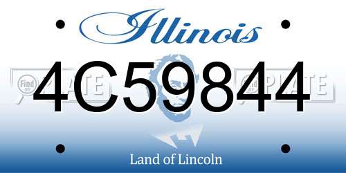 4C59844 Illinois License Plate