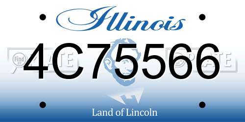 4C75566 Illinois License Plate