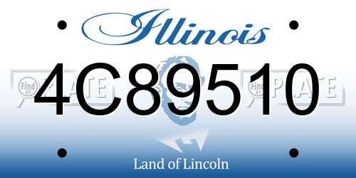 4C89510 Illinois License Plate