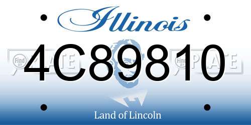 4C89810 Illinois License Plate