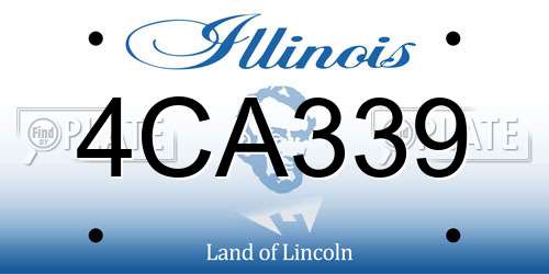 4CA339 Illinois License Plate