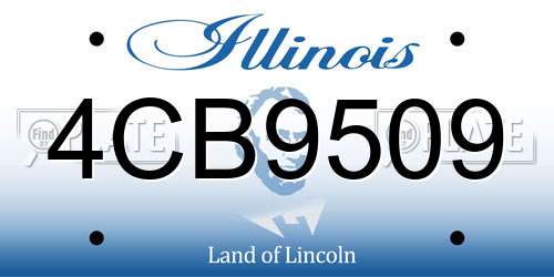 4CB9509 Illinois License Plate