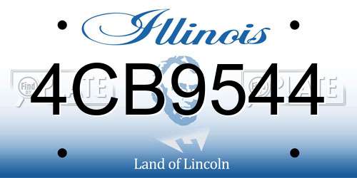 4CB9544 Illinois License Plate