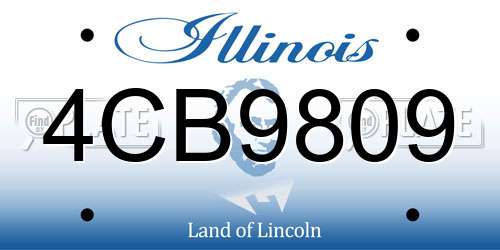 4CB9809 Illinois License Plate