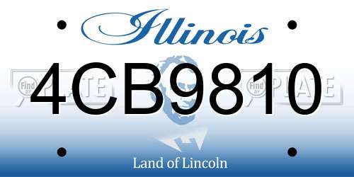 4CB9810 Illinois License Plate