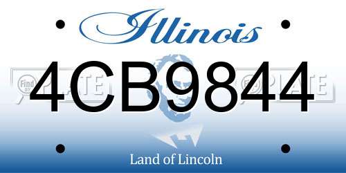 4CB9844 Illinois License Plate