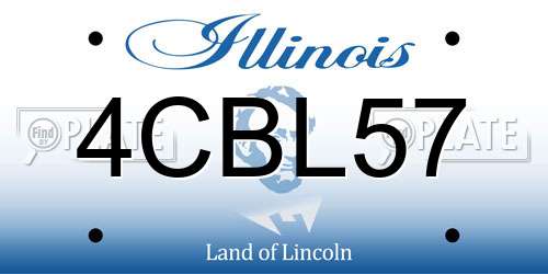 4CBL57 Illinois License Plate