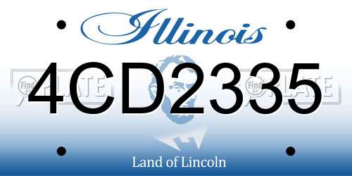 4CD2335 Illinois License Plate