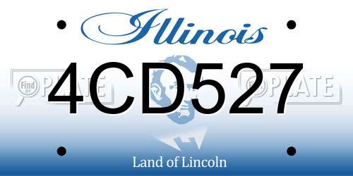 4CD527 Illinois License Plate