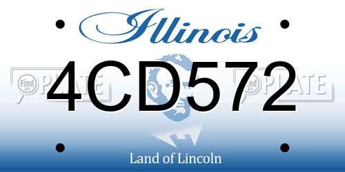 4CD572 Illinois License Plate