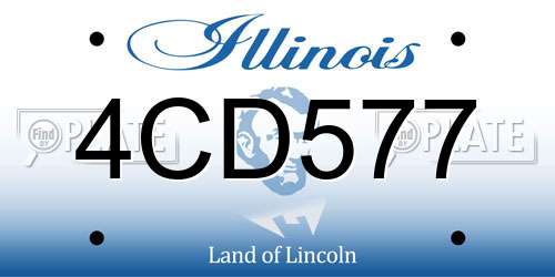 4CD577 Illinois License Plate