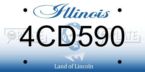 4CD590 Illinois License Plate