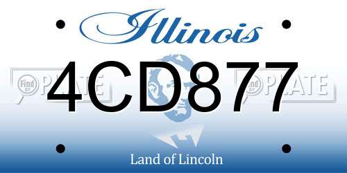 4CD877 Illinois License Plate