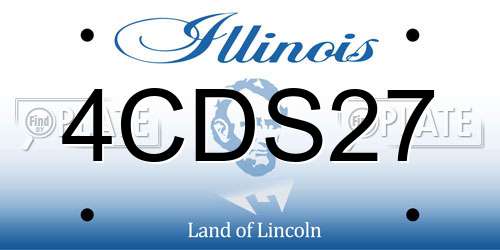 4CDS27 Illinois License Plate