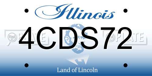 4CDS72 Illinois License Plate