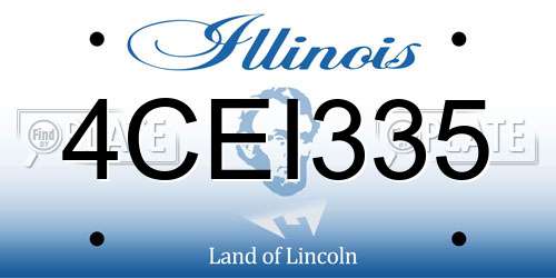 4CEI335 Illinois License Plate