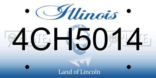 4CH5014 Illinois License Plate