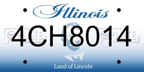 4CH8014 Illinois License Plate