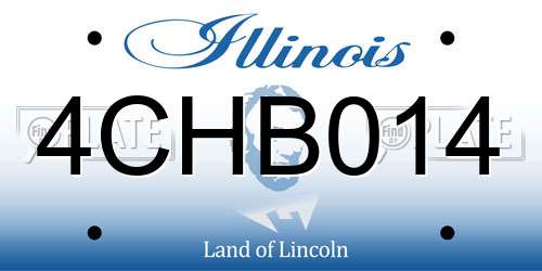 4CHB014 Illinois License Plate